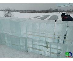 Лед,блоки льда для скульптур, лед строительный